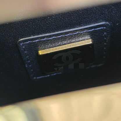 Chanel Quilted Leather Chain Vanity Bag (Pre-Owned)