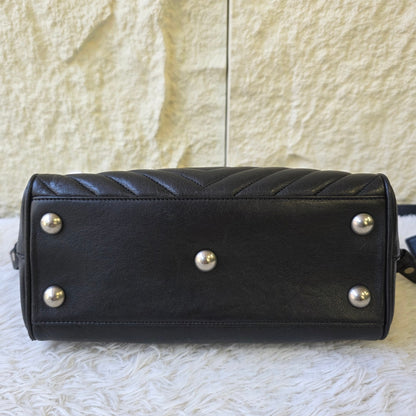 Saint Laurent LouLou Leather Bowling Bag (Pre-Owned)
