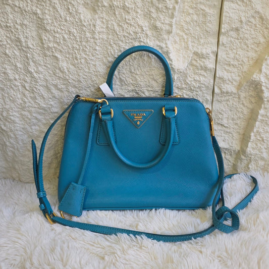 1 Prada Saffiano Leather Mini Boston Bag (Pre-Owned)
