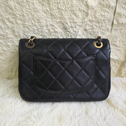 Chanel Limited Paris Charm Quilted Leather Classic Flap (Pre-Owned)