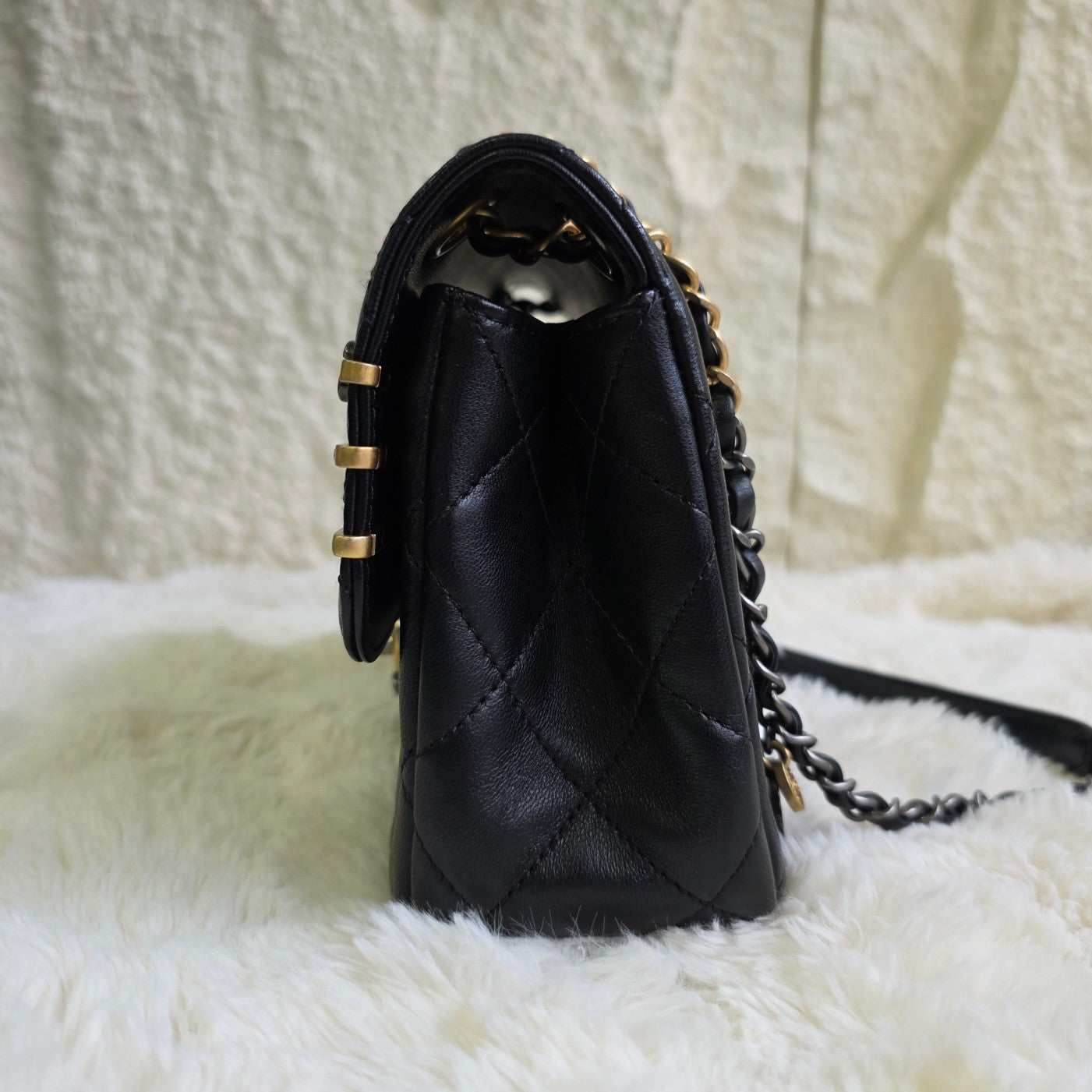 Chanel Limited Paris Charm Quilted Leather Classic Flap (Pre-Owned)