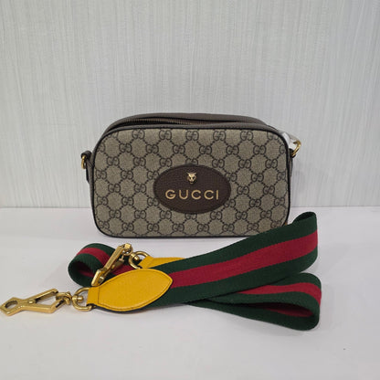 1 Gucci GG Supreme Web Strap Shoulder Bag (Pre-Owned)