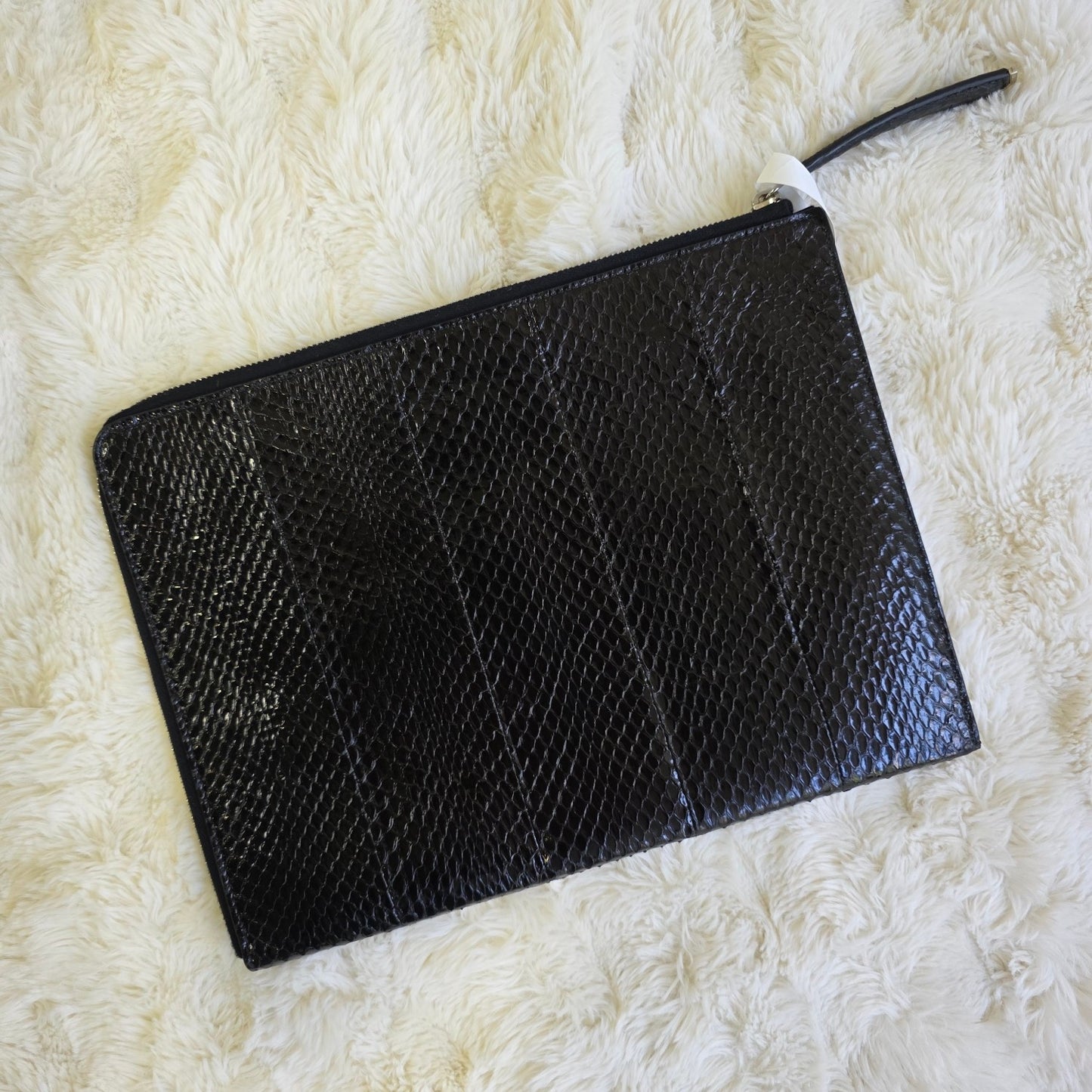 Fendi Bag Bugs Leather Zip Pouch Clutch Bag (Pre-Owned)