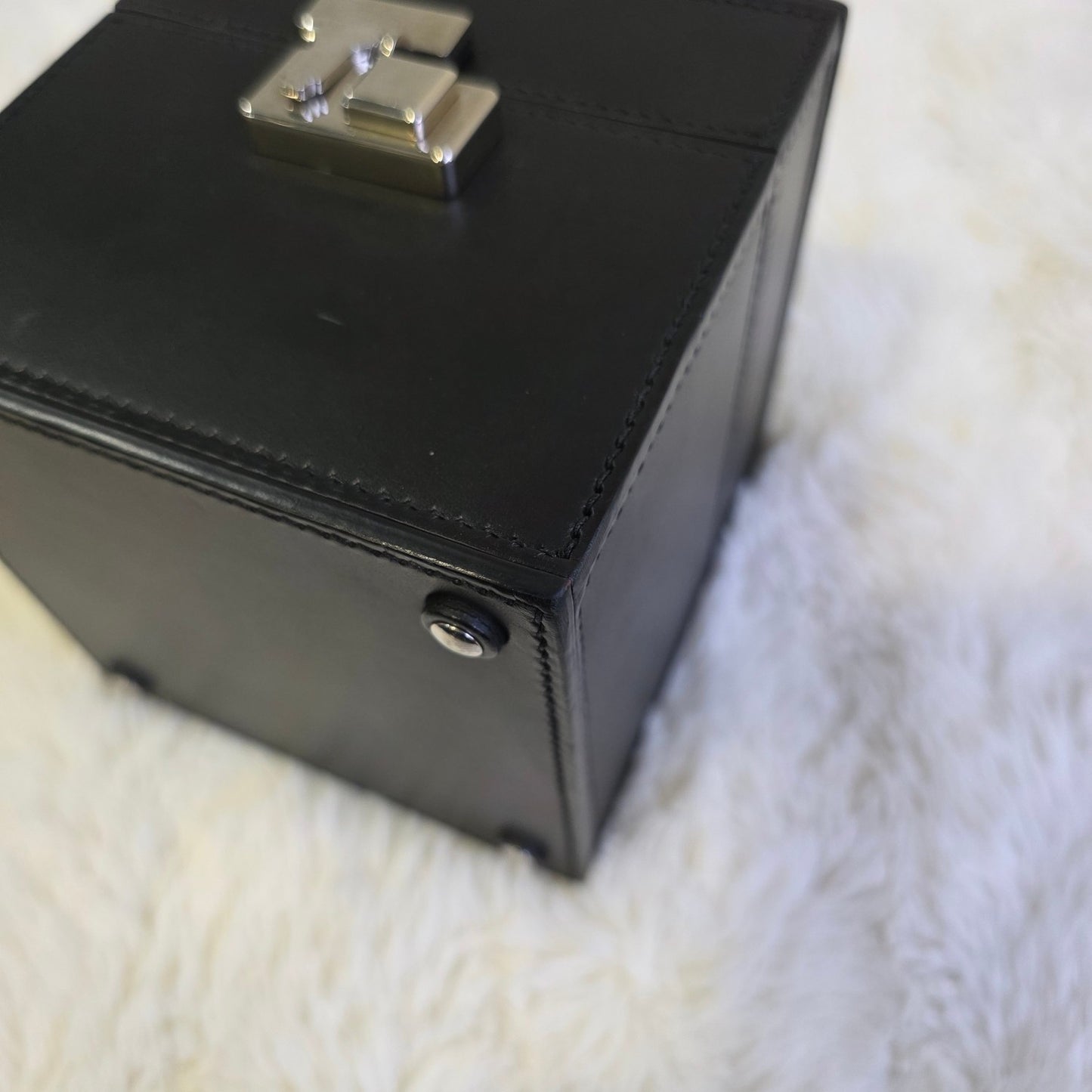 Moynat Leather Box Wristlet Bag (Pre-Owned)