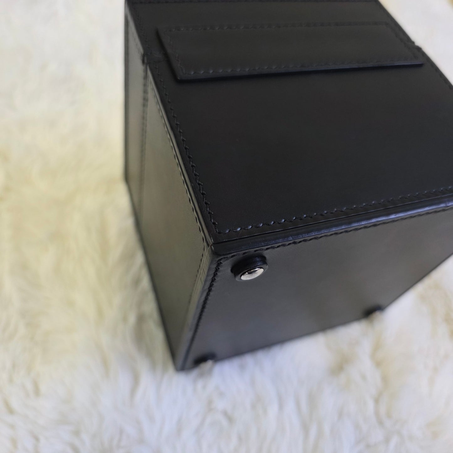 Moynat Leather Box Wristlet Bag (Pre-Owned)