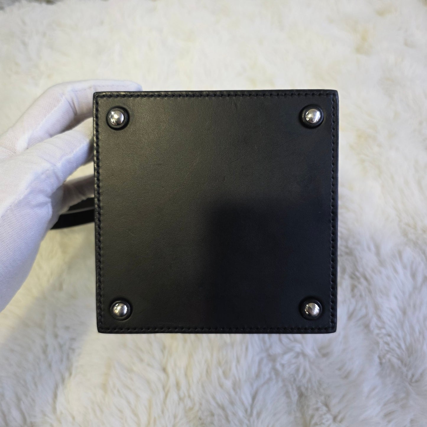 Moynat Leather Box Wristlet Bag (Pre-Owned)