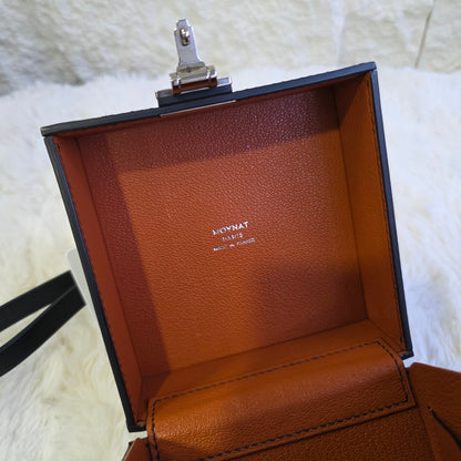 Moynat Leather Box Wristlet Bag (Pre-Owned)