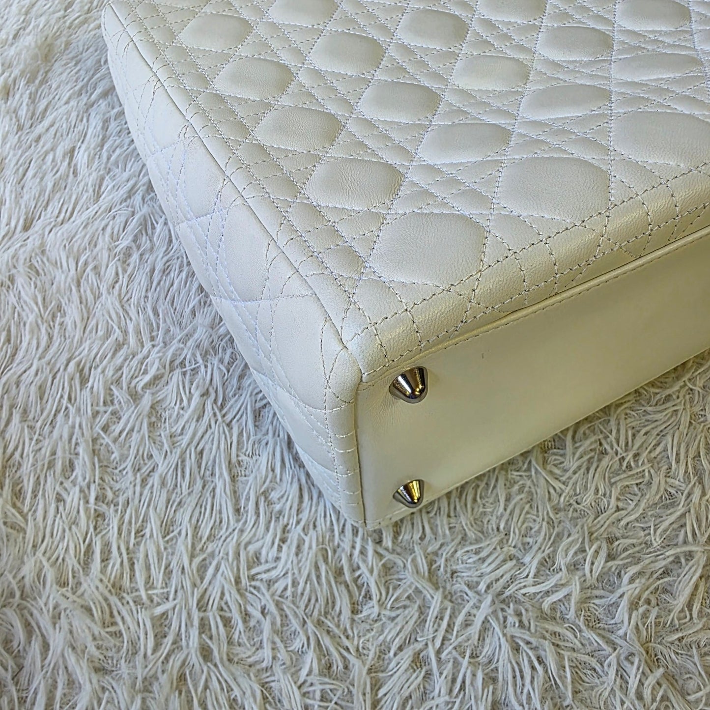 Dior Lady Dior Cannage Leather Tote Bag (Pre-Owned)