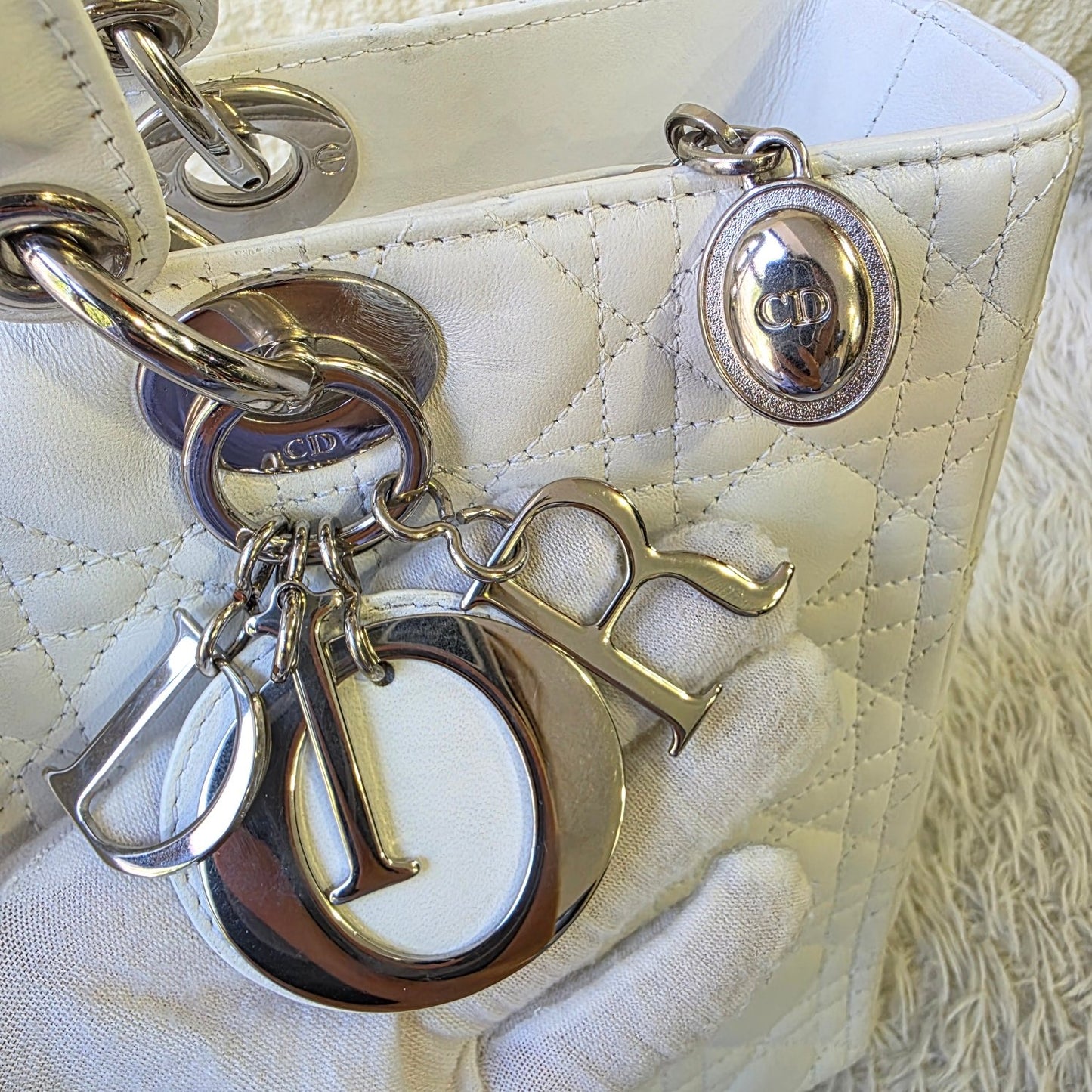 Dior Lady Dior Cannage Leather Tote Bag (Pre-Owned)