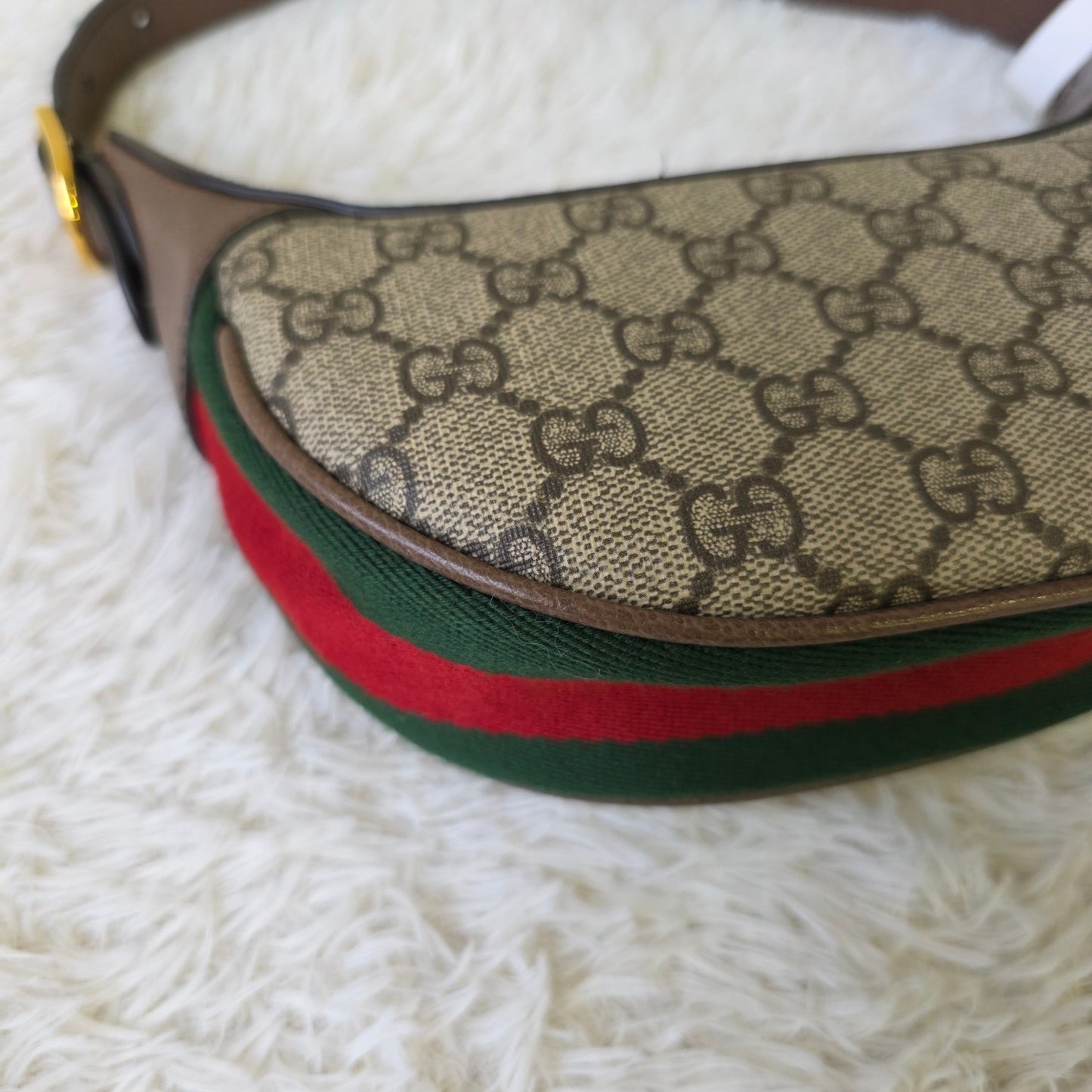 Gucci GG Canvas Crescent Shoulder Bag (Pre-Owned)