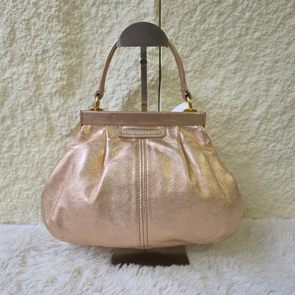 Miu Miu Metallic Leather Frame Top Handle Bag (Pre-Owned)