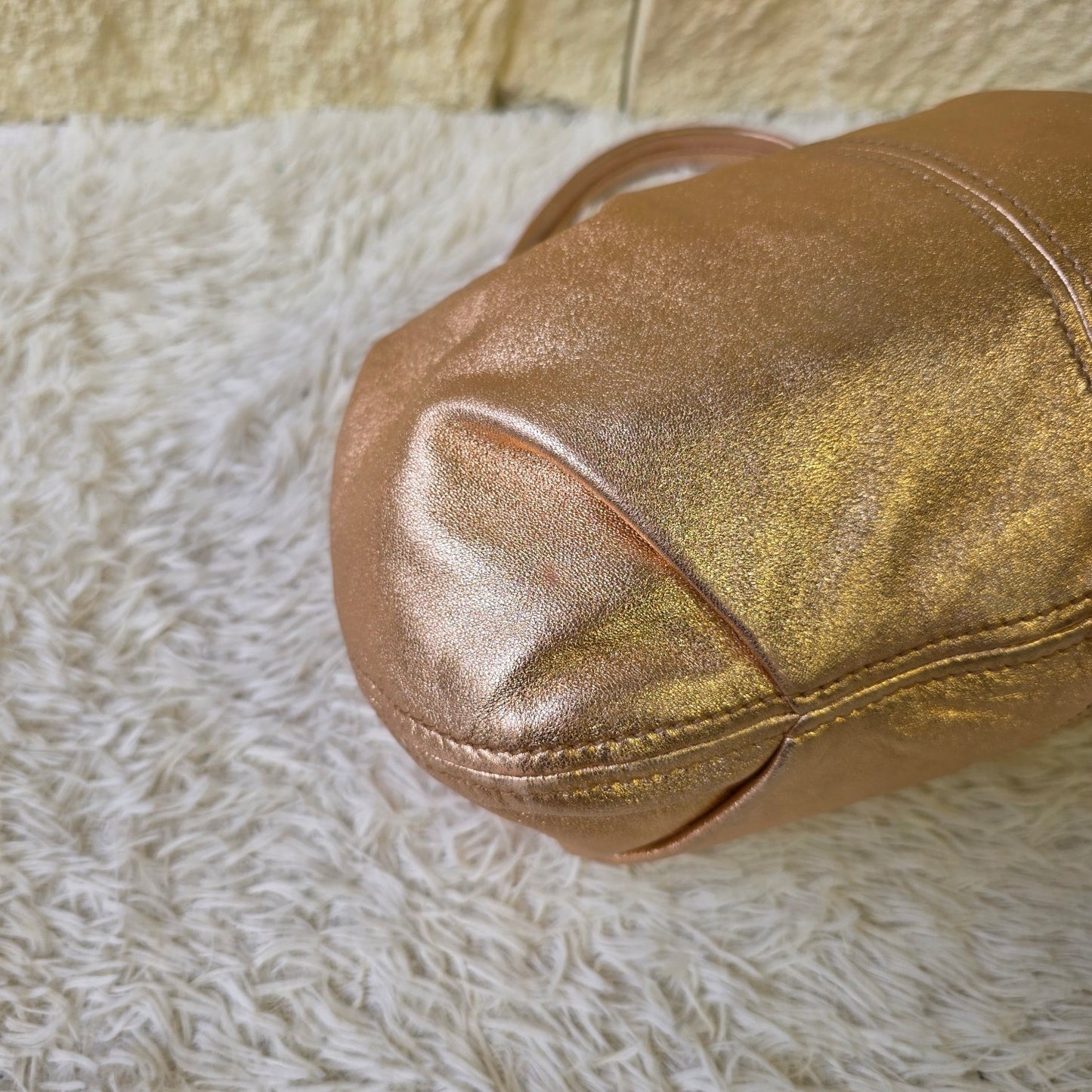 Miu Miu Metallic Leather Frame Top Handle Bag (Pre-Owned)