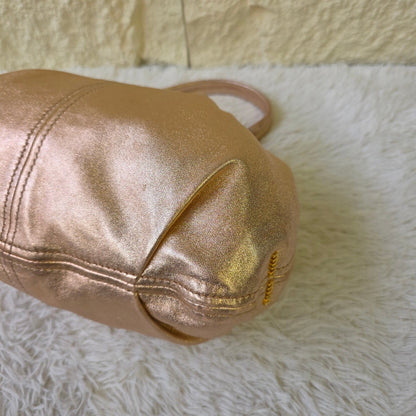 Miu Miu Metallic Leather Frame Top Handle Bag (Pre-Owned)
