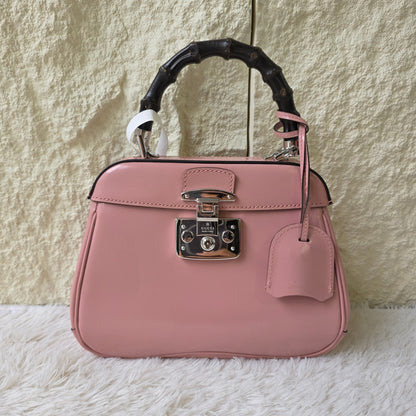 Gucci Bamboo Handle Leather Top Handle Bag (Pre-Owned)