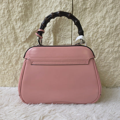 Gucci Bamboo Handle Leather Top Handle Bag (Pre-Owned)