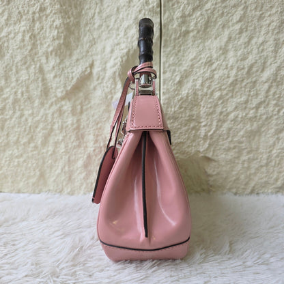 Gucci Bamboo Handle Leather Top Handle Bag (Pre-Owned)