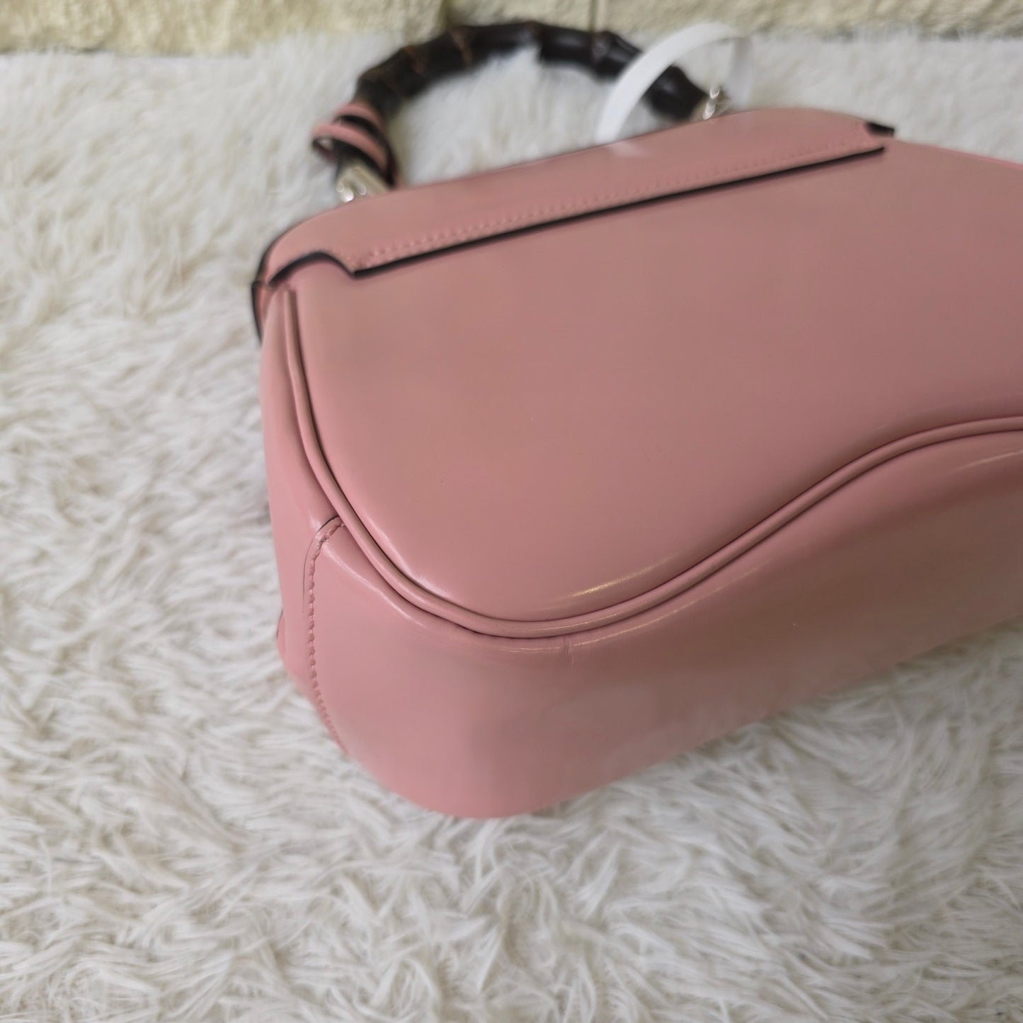 Gucci Bamboo Handle Leather Top Handle Bag (Pre-Owned)
