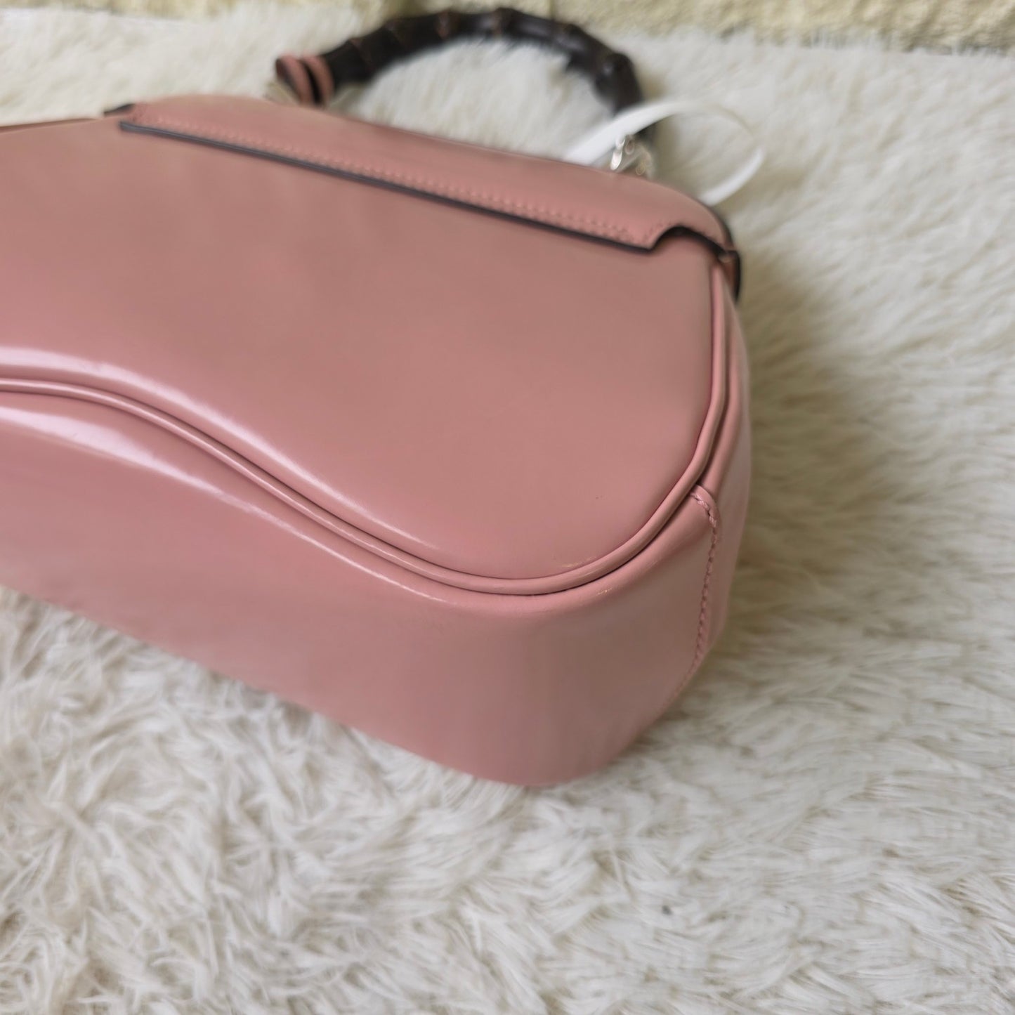 Gucci Bamboo Handle Leather Top Handle Bag (Pre-Owned)