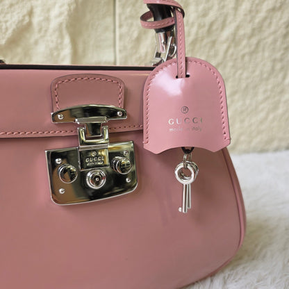 Gucci Bamboo Handle Leather Top Handle Bag (Pre-Owned)
