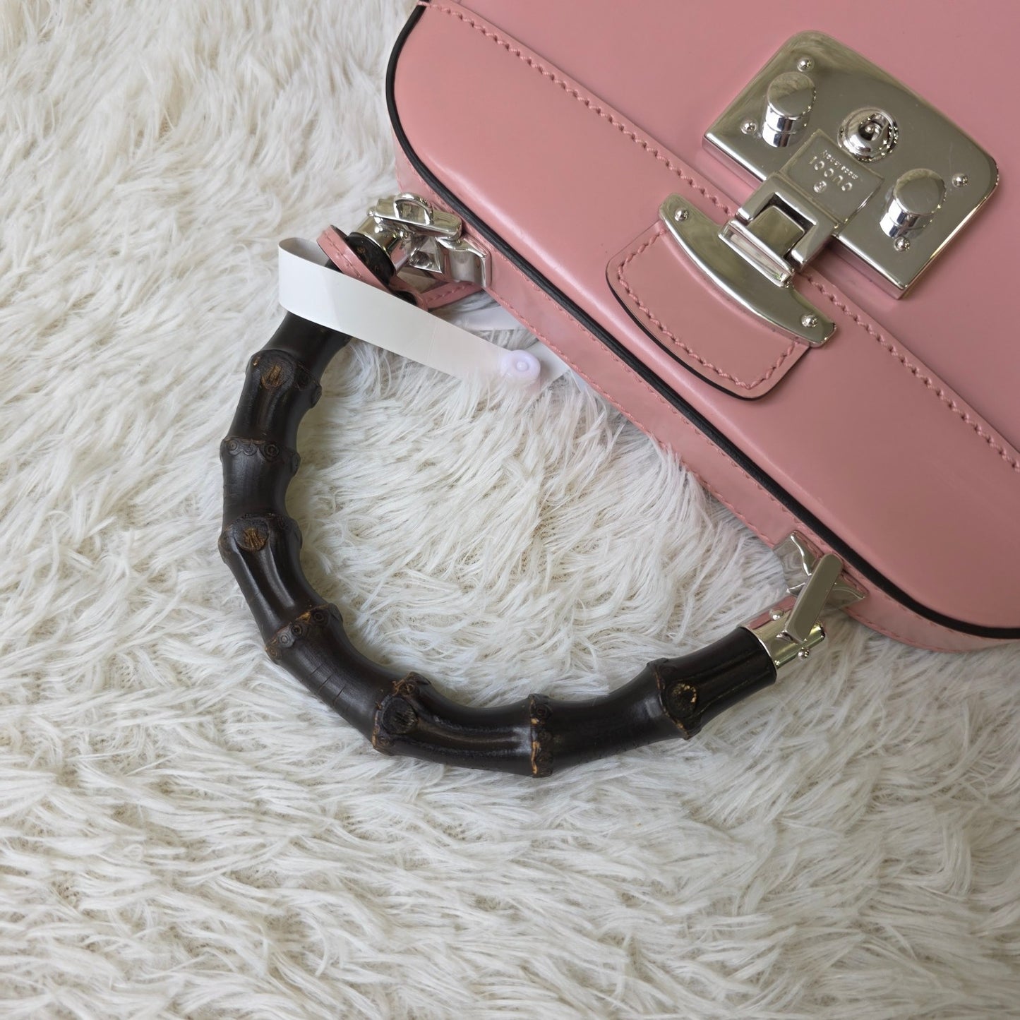 Gucci Bamboo Handle Leather Top Handle Bag (Pre-Owned)