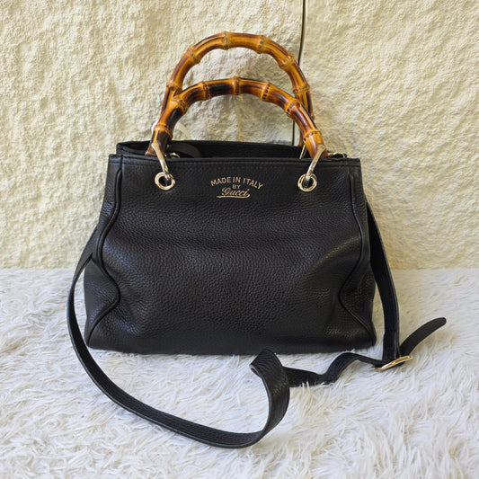 Gucci Bamboo Shopper Leather Tote Bag (Pre-Owned)