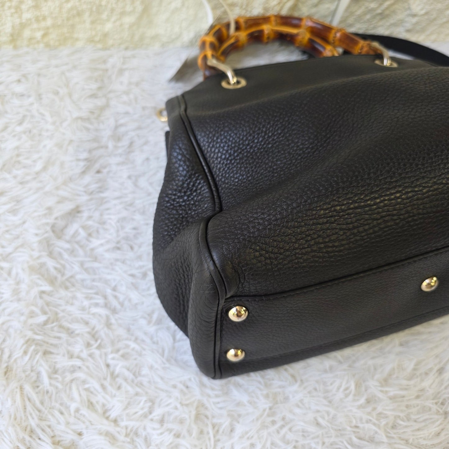 Gucci Bamboo Shopper Leather Tote Bag (Pre-Owned)