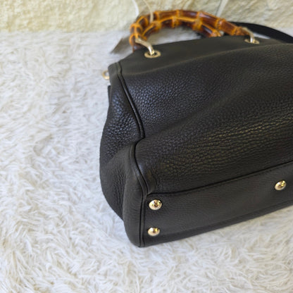 Gucci Bamboo Shopper Leather Tote Bag (Pre-Owned)
