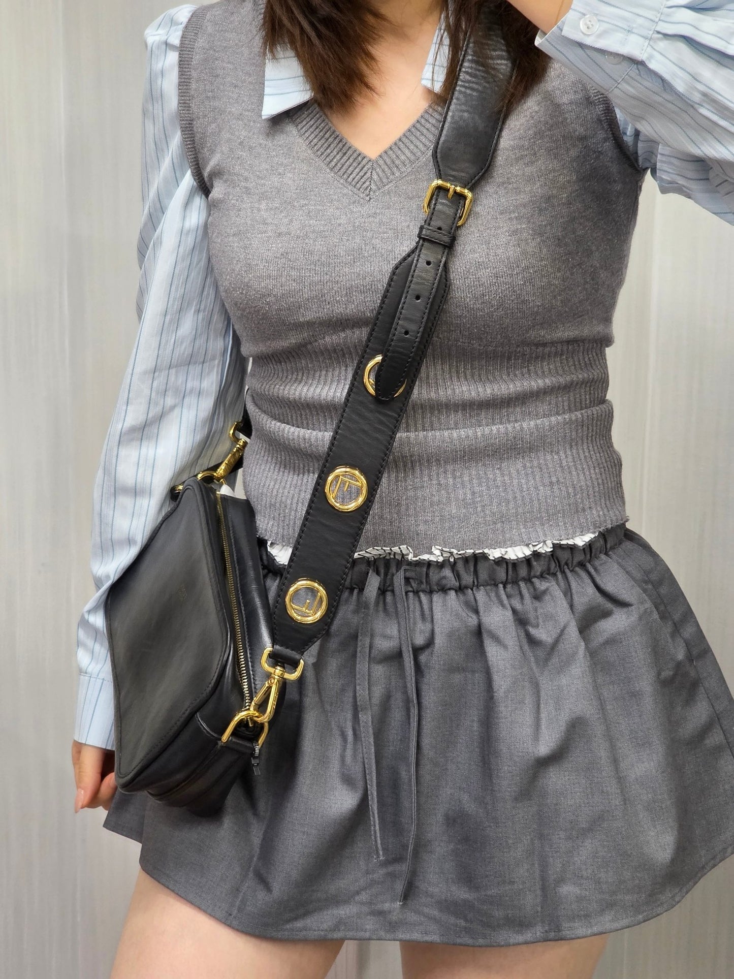 Fendi Leather Camera Shoulder Bag (Pre-Owned)