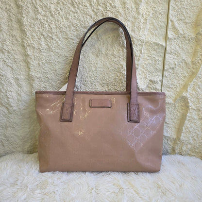 Gucci Guccissima Patent Leather Tote Bag (Pre-Owned)