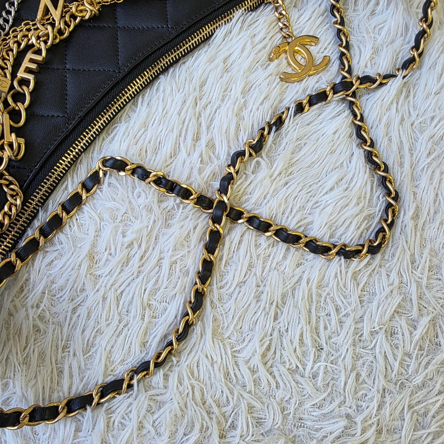 Chanel Gabrielle Quilted Leather Chain Shoulder Bag (Pre-Owned)