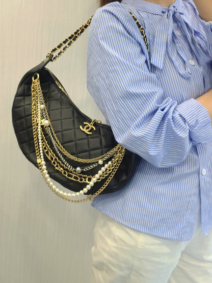 Chanel Gabrielle Quilted Leather Chain Shoulder Bag (Pre-Owned)