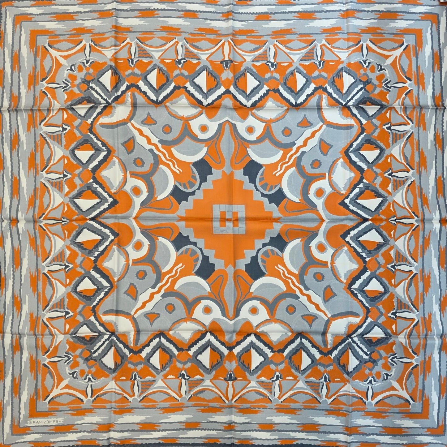 Hermès Geometric Print Silk Scarf (Pre-Owned)