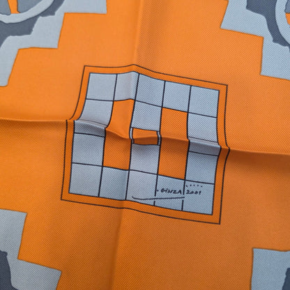 Hermès Geometric Print Silk Scarf (Pre-Owned)