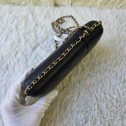 Chanel Quilted Leather Phone Holder Chain Bag (Pre-Owned)