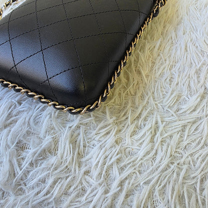 Chanel Quilted Leather Phone Holder Chain Bag (Pre-Owned)