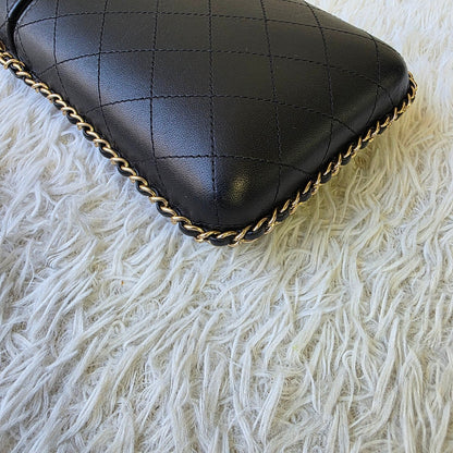 Chanel Quilted Leather Phone Holder Chain Bag (Pre-Owned)