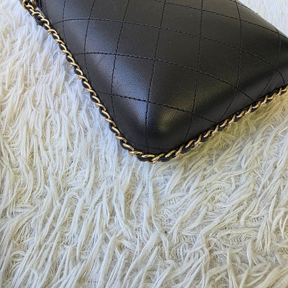 Chanel Quilted Leather Phone Holder Chain Bag (Pre-Owned)