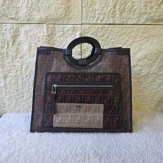 Fendi FF Mesh Runaway Shopper Tote Bag (Pre-Owned)