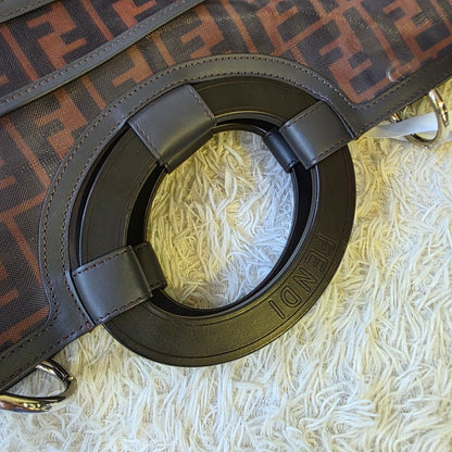 Fendi FF Mesh Runaway Shopper Tote Bag (Pre-Owned)
