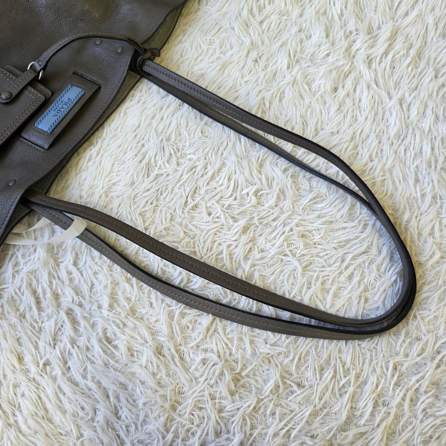 Prada Etiquette Leather Tote Bag (Pre-Owned)