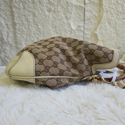 Gucci Bamboo GG Canvas Shoulder Bag (Pre-Owned)