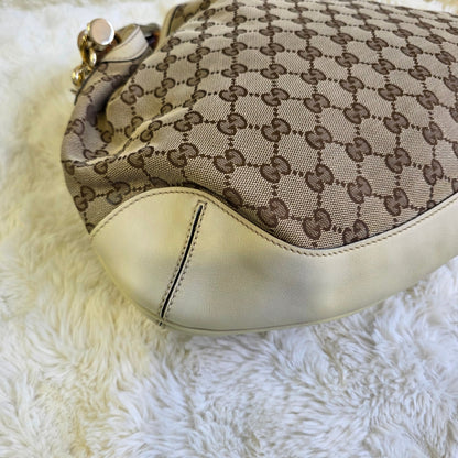 Gucci Bamboo GG Canvas Shoulder Bag (Pre-Owned)