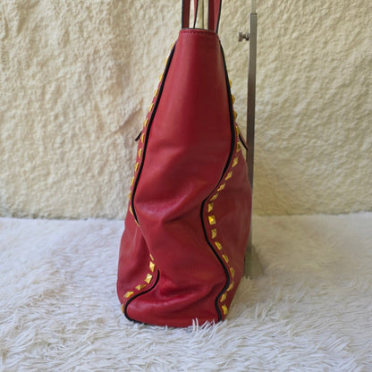 Miu Miu Studded Leather Tote Bag (Pre-Owned)
