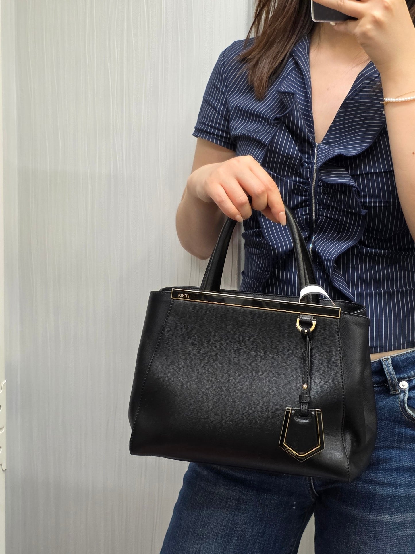 Fendi 2Jours Leather Tote Bag (Pre-Owned)