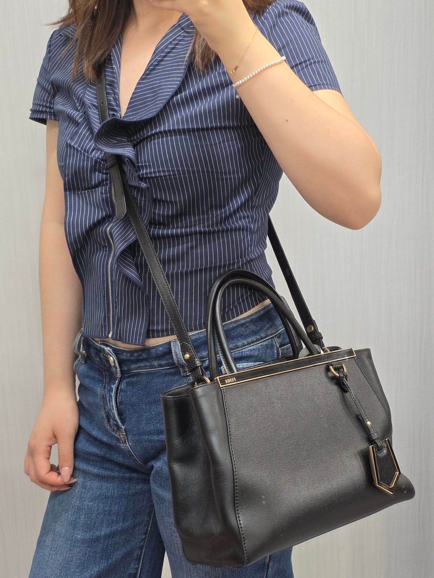 Fendi 2Jours Leather Tote Bag (Pre-Owned)