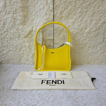 Fendi Yellow Leather Mini Top Handle Bag (Pre-Owned)
