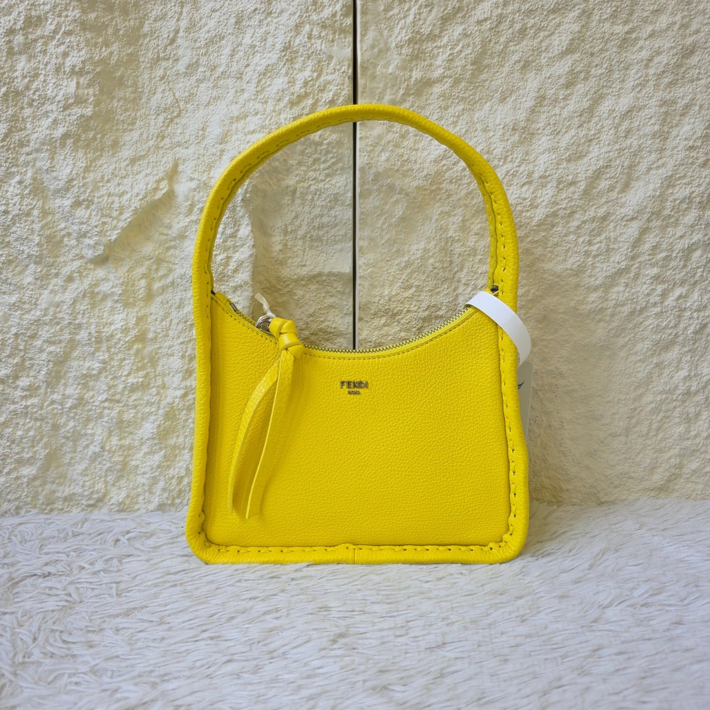 Fendi Yellow Leather Mini Top Handle Bag (Pre-Owned)