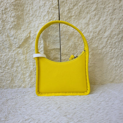 Fendi Yellow Leather Mini Top Handle Bag (Pre-Owned)