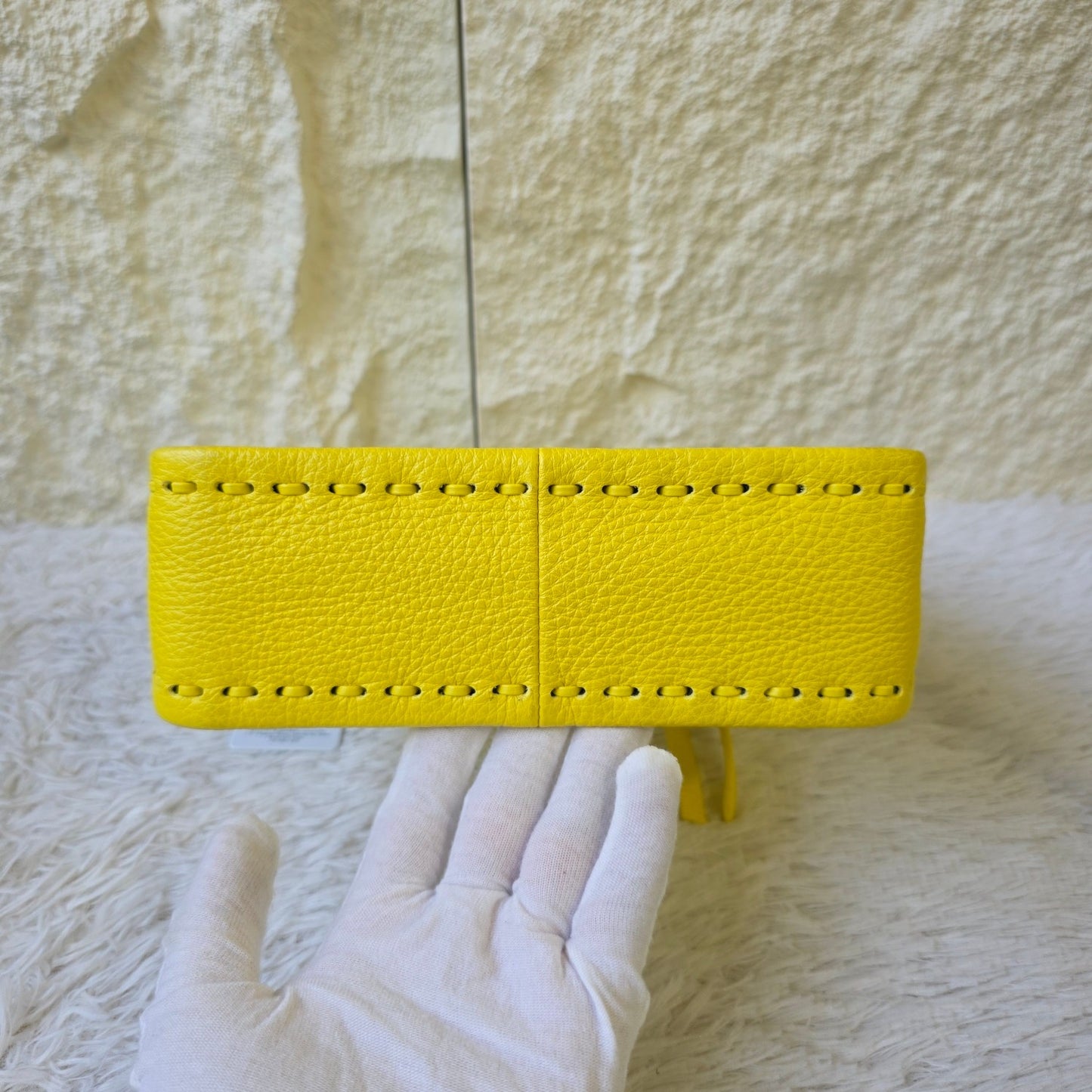 Fendi Yellow Leather Mini Top Handle Bag (Pre-Owned)
