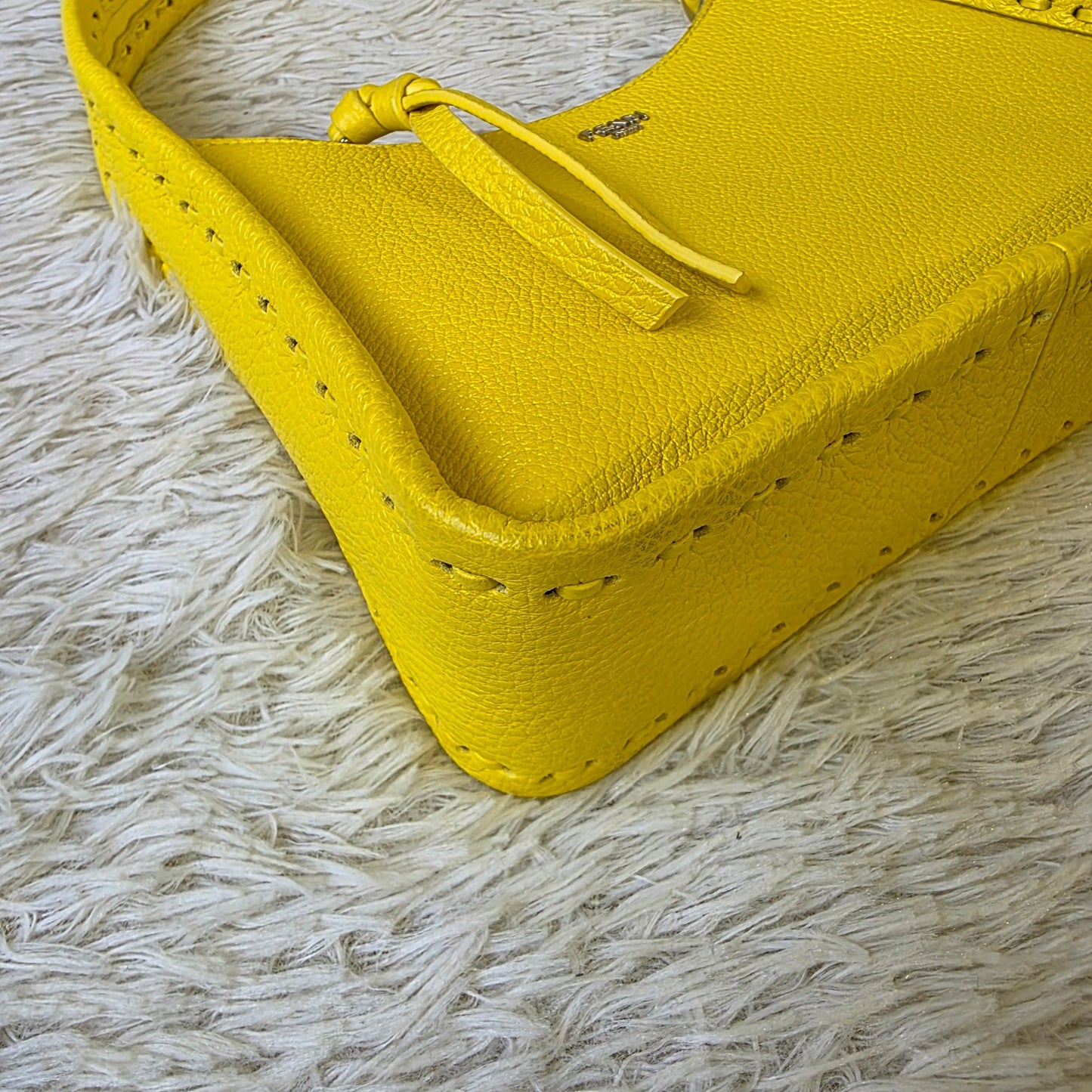 Fendi Yellow Leather Mini Top Handle Bag (Pre-Owned)